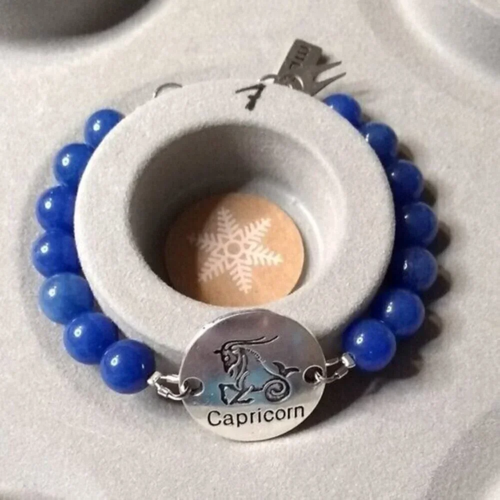 Capricorn Dreams! Blue Jasper Bracelet! December + January ~ Cappy Cappies Goats